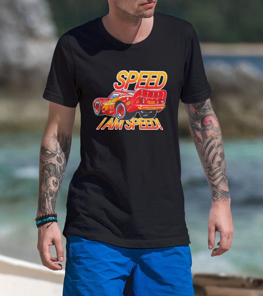 Lightning McQueen Speed I Am Speed Rust Eze Racing 95 T-Shirt