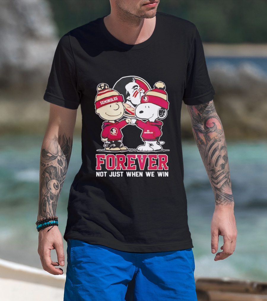 Charlie Brown Snoopy Seminoles Forever Not Just When We Win T-Shirt