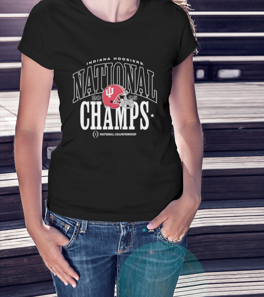 Indiana Hoosiers 2025 National Champs Football Helmet T-Shirt