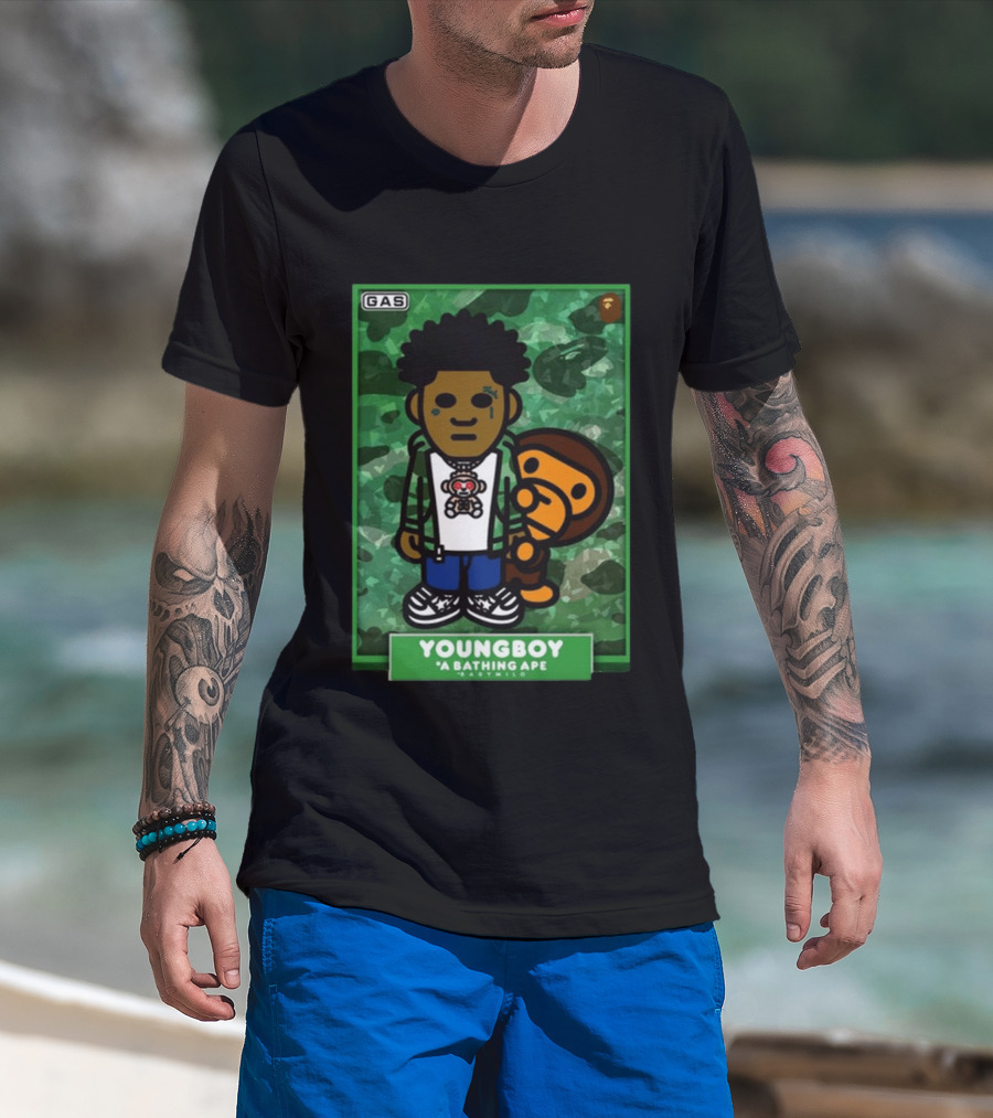 YOUNGBOY A Bathing Ape BAPE Milo Collaboration T-Shirt
