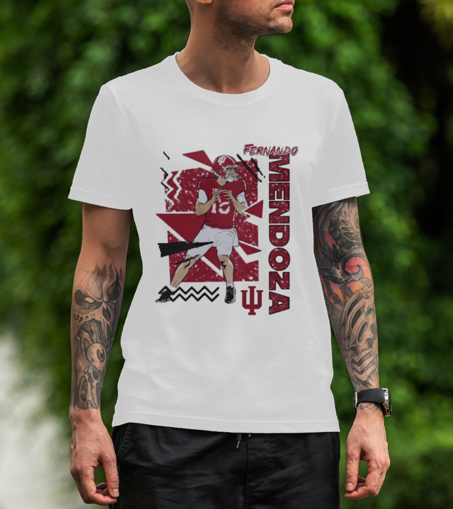 Indiana Football Fernando Mendoza Quarterback IU Sports Fan Gear T-Shirt