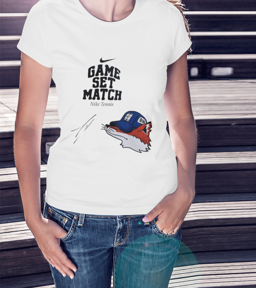 Nike Tennis Game Set Match Fox T-Shirt
