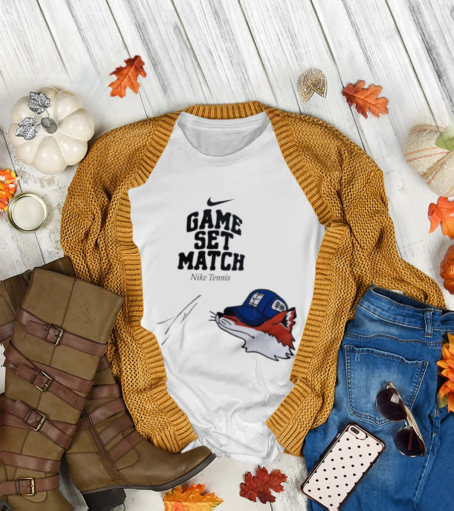 Nike Tennis Game Set Match Fox T-Shirt