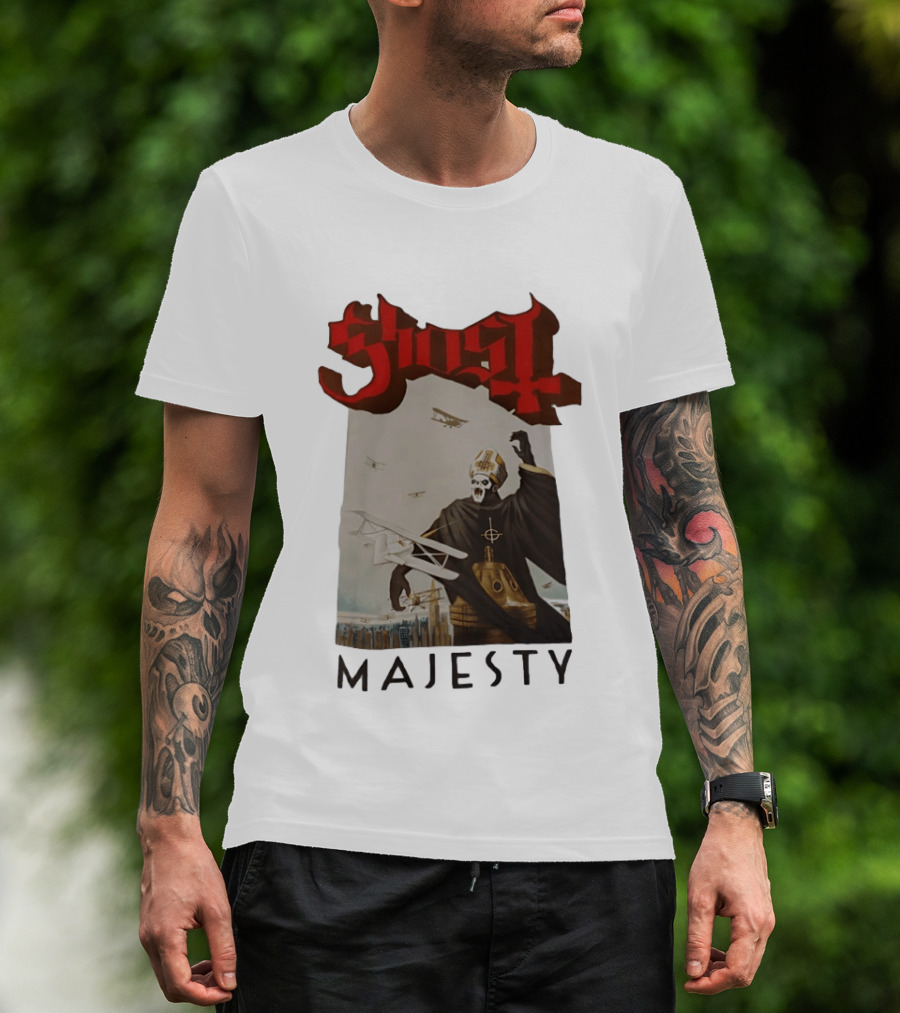 Ghost Papa Emeritus Planes Majesty T-Shirt