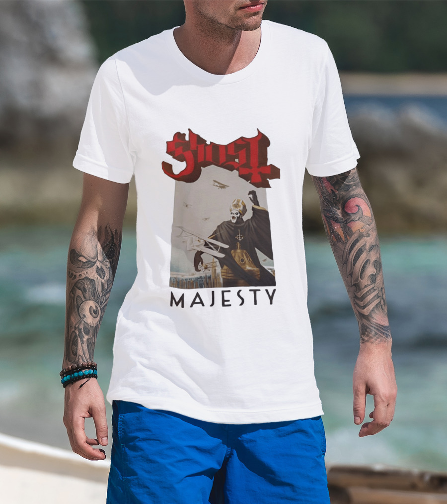 Ghost Papa Emeritus Planes Majesty T-Shirt