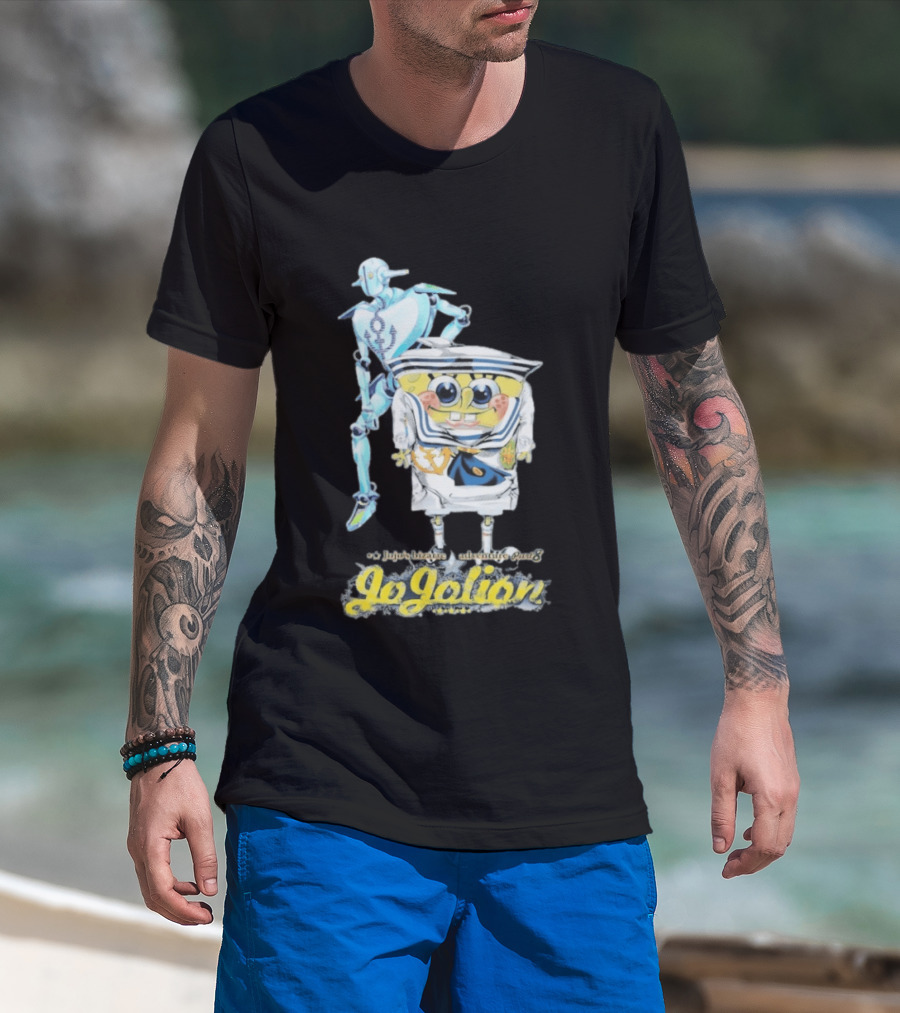 JoJolion SpongeBob Crossover With Robotic T-Shirt