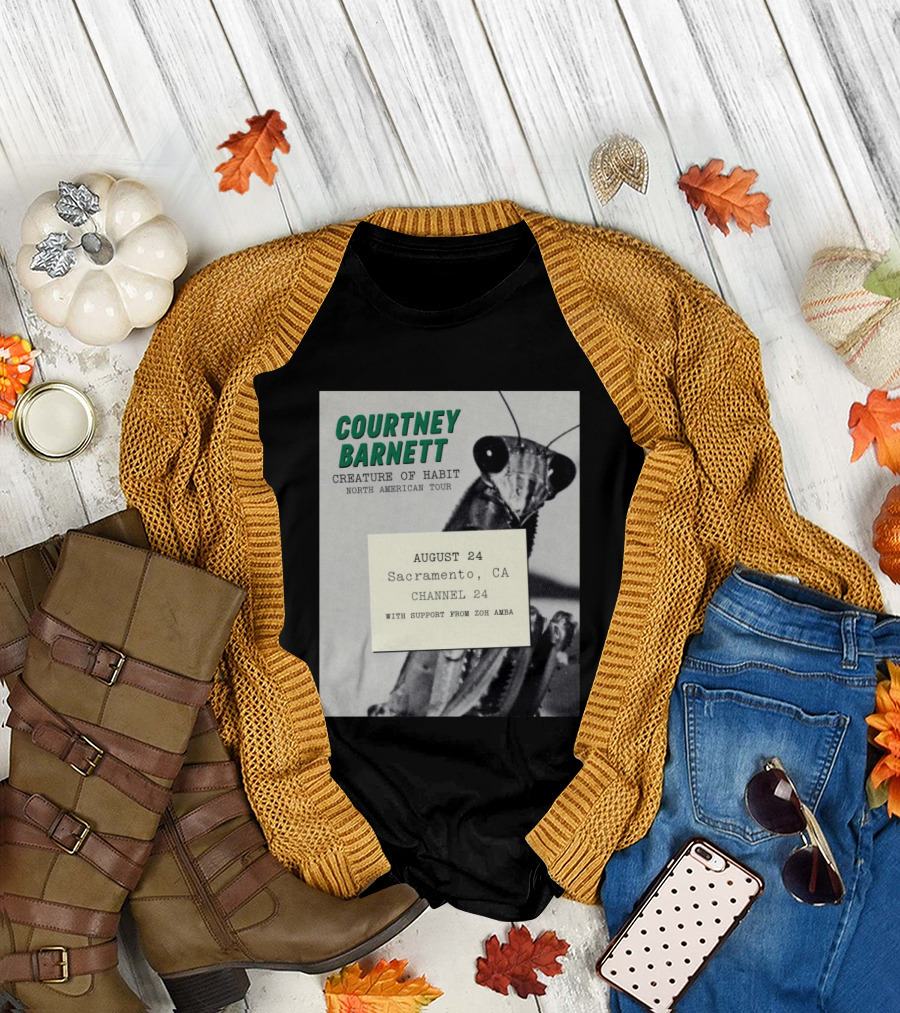 Courtney Barnett Creature of Habit North American Tour August 24 Sacramento CA Channel 24 Zoh Amba T-Shirt