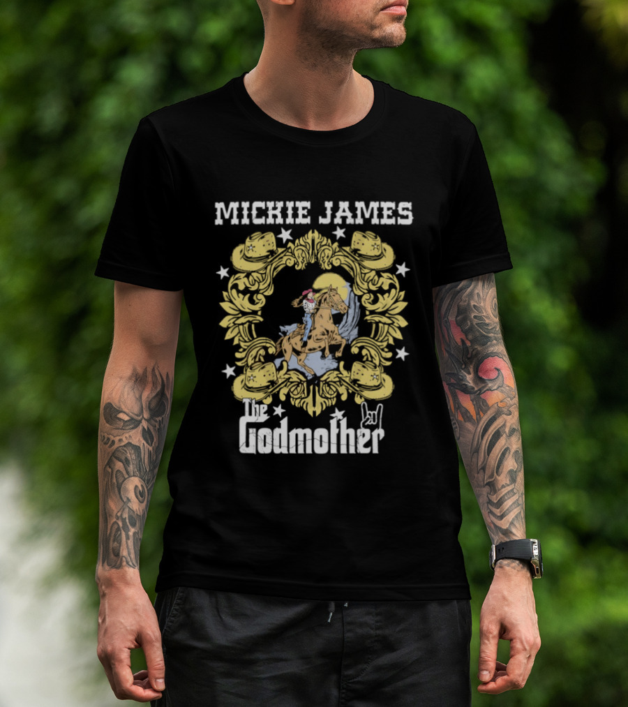 Cowgirl Mickie James The Godmother Riding Horse T-Shirt