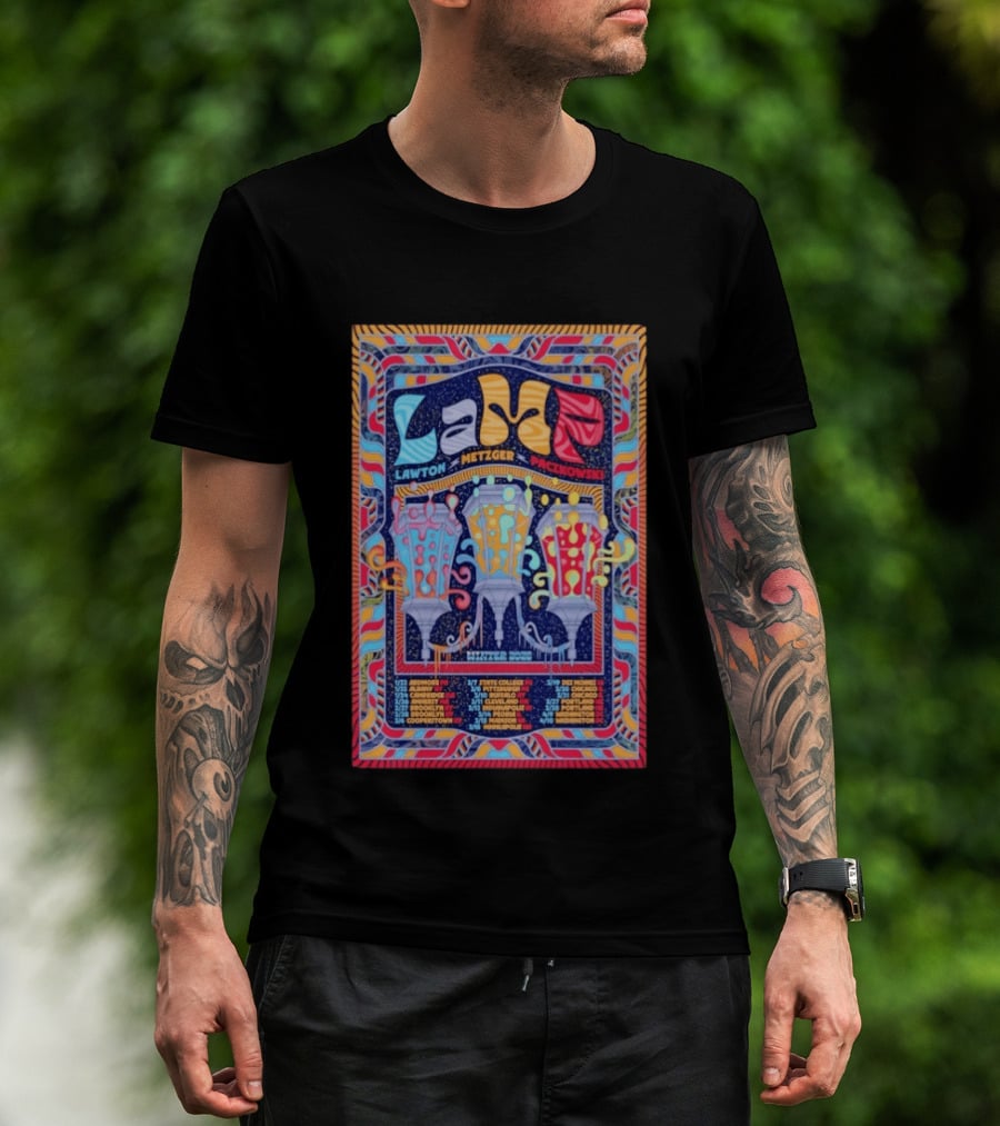 LAMP Lawton Metzger Paczkowski Feb 26 2026 Amherst MA Vibrant Psychedelic T-Shirt