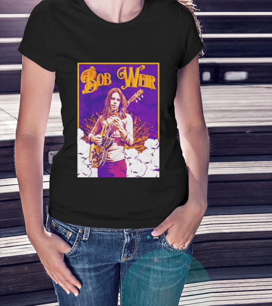 Bob Weir 1947 2026 Psychedelic Tribute Art With Guitar T-Shirt