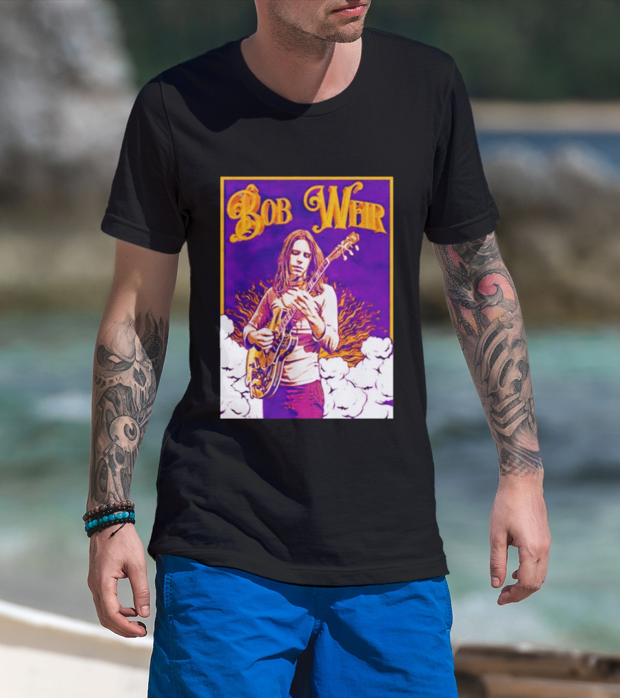 Bob Weir 1947 2026 Psychedelic Tribute Art With Guitar T-Shirt