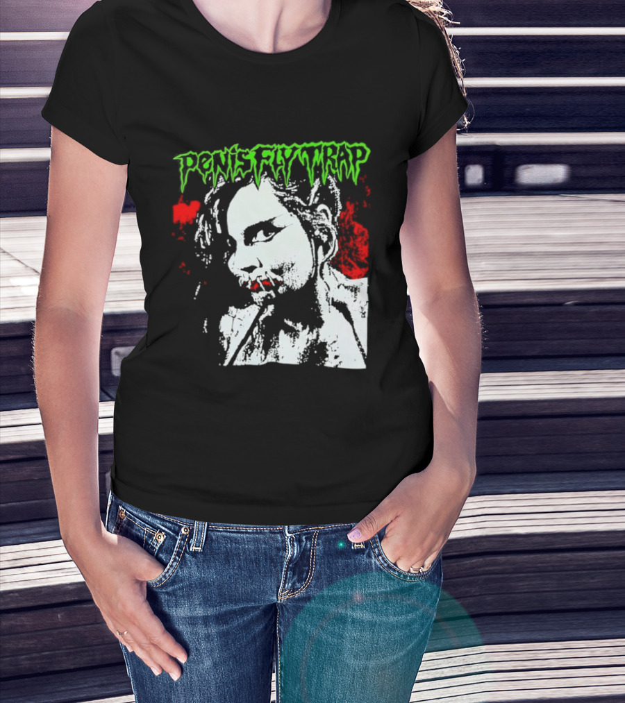 Penis Flytrap Horror Aesthetic Red Green T-Shirt