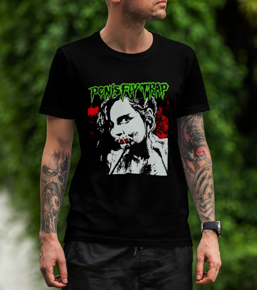 Penis Flytrap Horror Aesthetic Red Green T-Shirt