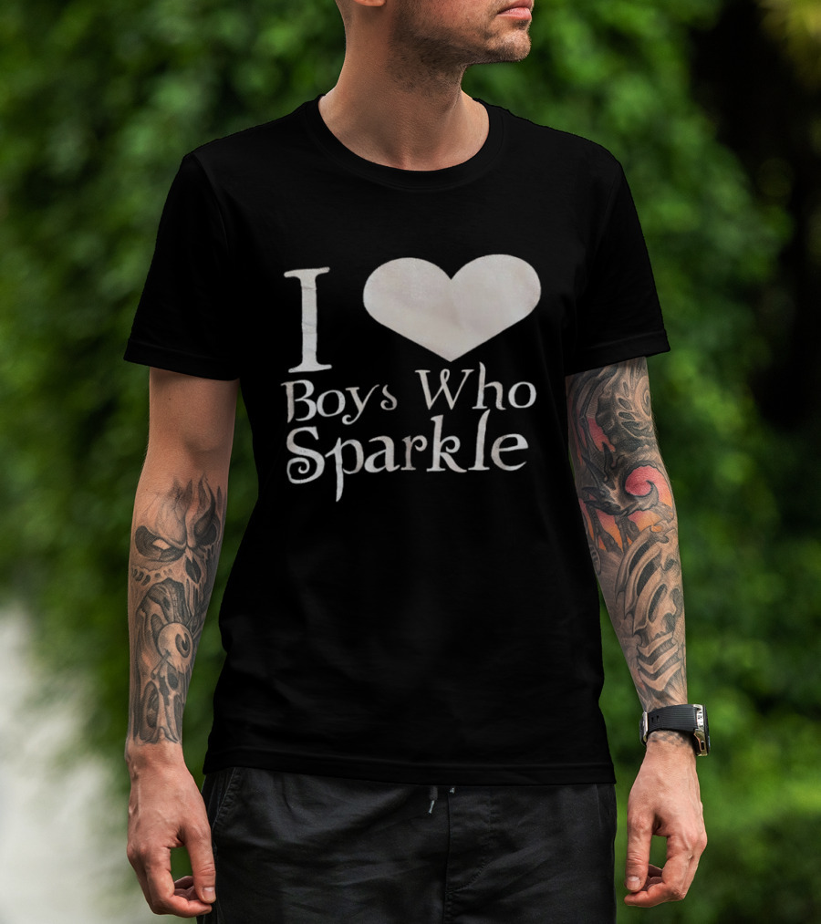 I Love Boys Who Sparkle Twilight Inspired Phrase T-Shirt