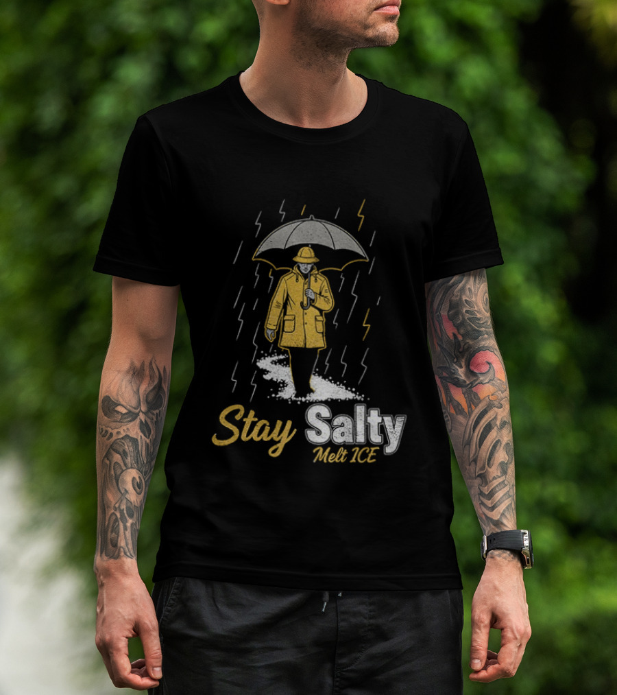 Stay Salty Melt ICE Anti Trump Political Umbrella Raincoat Protest T-Shirt