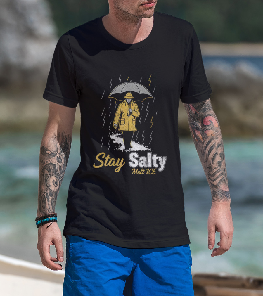 Stay Salty Melt ICE Anti Trump Political Umbrella Raincoat Protest T-Shirt