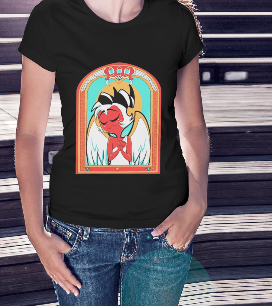Helluva Boss Saint Fuckass Angel Character Image T-Shirt