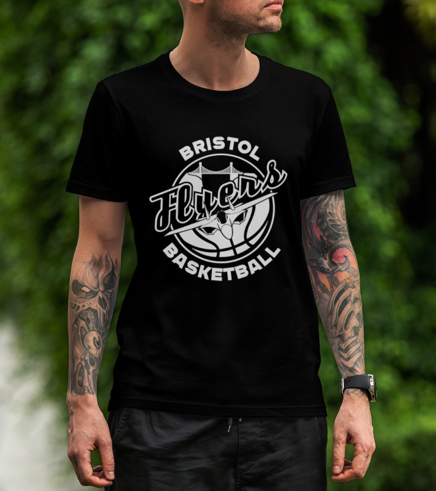 Bristol Flyers Basketball Team Logo Circle T-Shirt