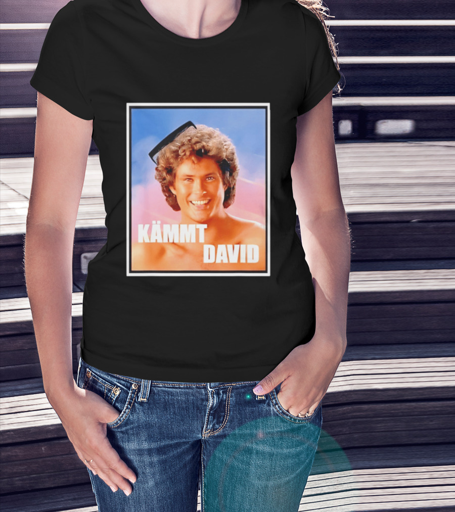 Kämmt David Lustiger Satire Spruch Retro Filmstar Kamm T-Shirt