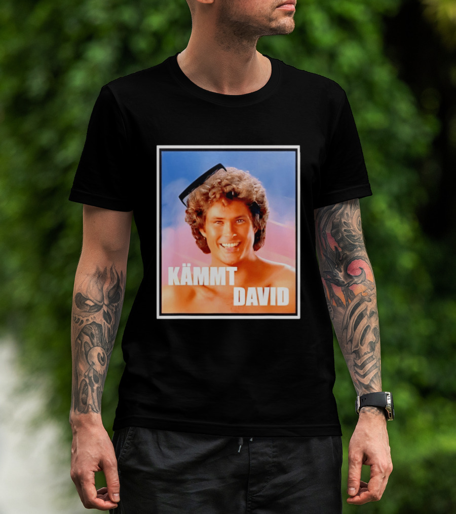 Kämmt David Lustiger Satire Spruch Retro Filmstar Kamm T-Shirt