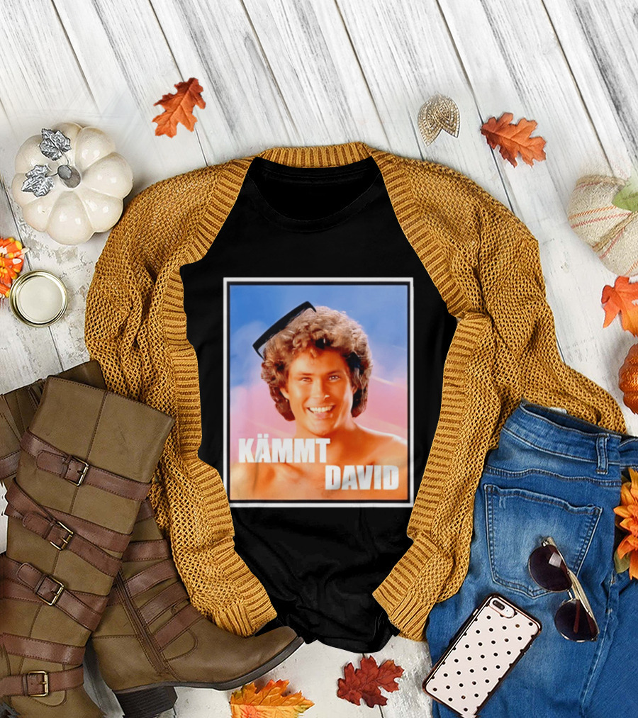 Kämmt David Lustiger Satire Spruch Retro Filmstar Kamm T-Shirt