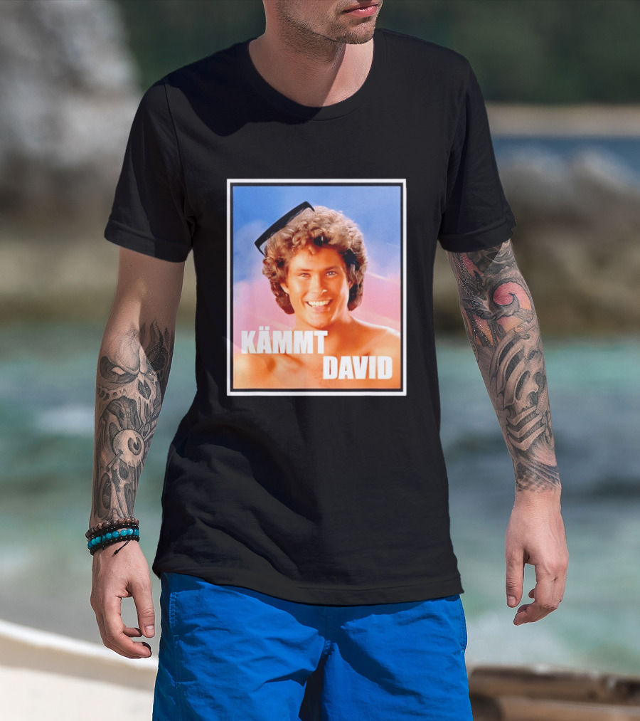 Kämmt David Lustiger Satire Spruch Retro Filmstar Kamm T-Shirt