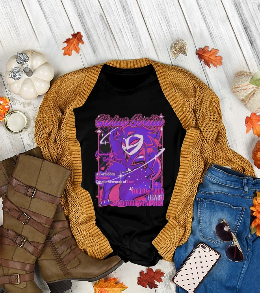 Stolas Goetia Cosmic Serenade A Forbidden Romance Follow Your Heart Star Sign T-Shirt