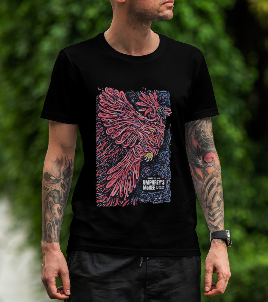 Umphrey's McGee January 22 2026 St. Louis The Pageant Psychedelic Bird T-Shirt