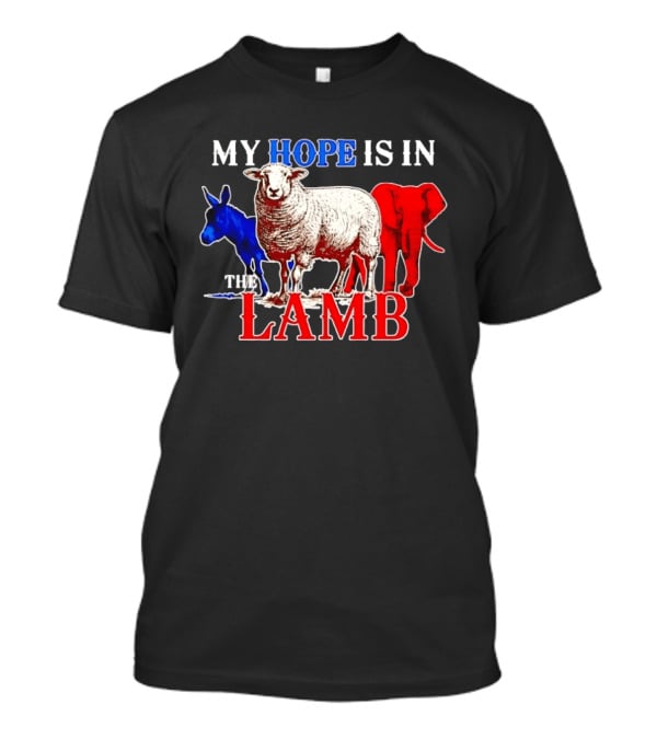 My Hope Is In The Lamb Red White Blue Animal T-Shirt
