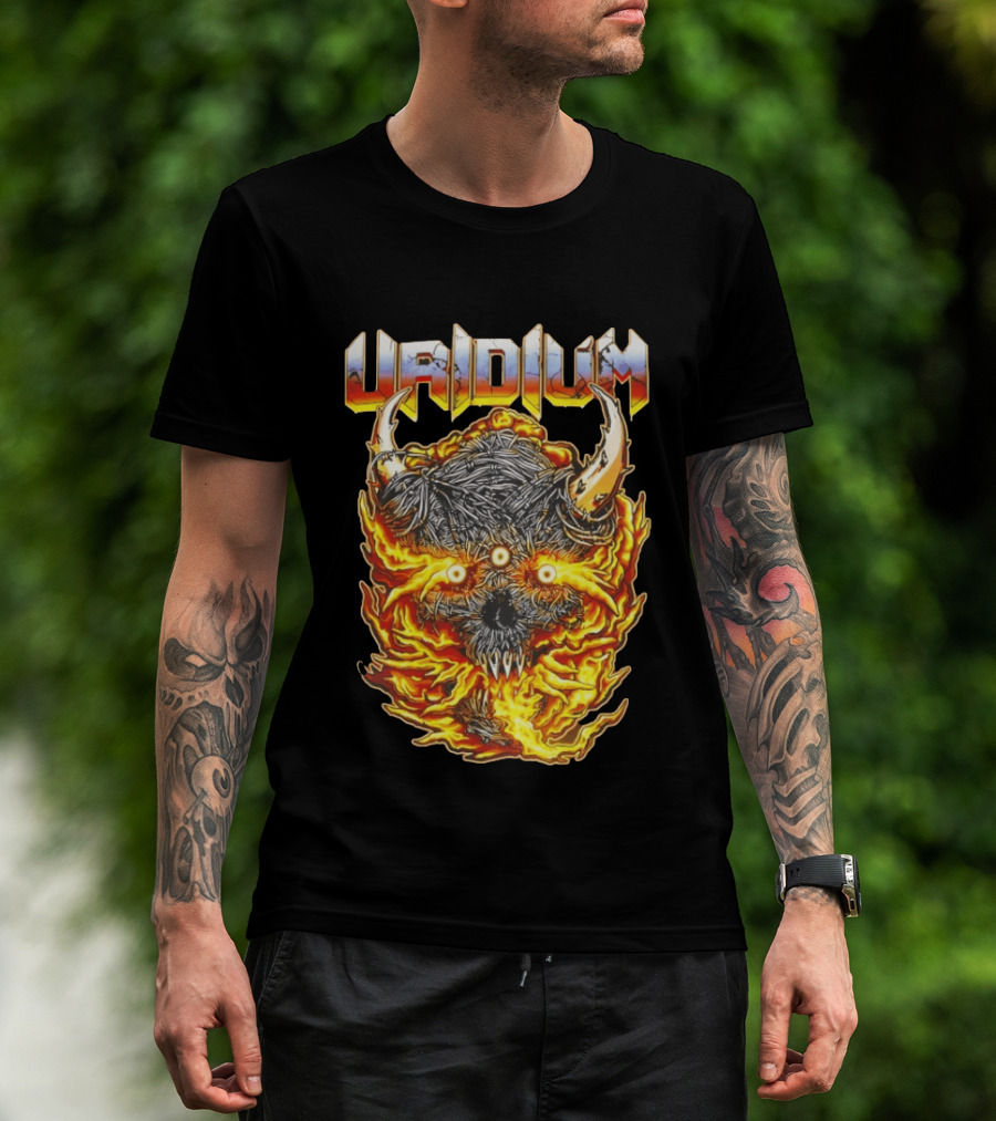 Uridium Heavy Metal Fiery Demon T-Shirt