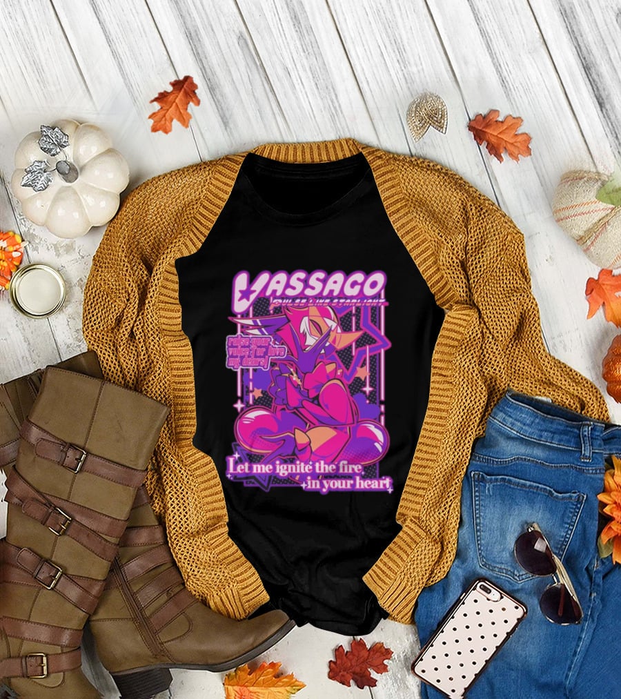 Vassago Pulse Like Starlight Raise Your Voice for Love My Dear Let Me Ignite the Fire in Your Heart T-Shirt