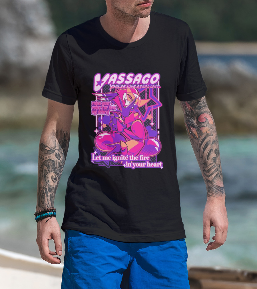 Vassago Pulse Like Starlight Raise Your Voice For Love My Dear Let Me Ignite The Fire In Your Heart T-Shirt
