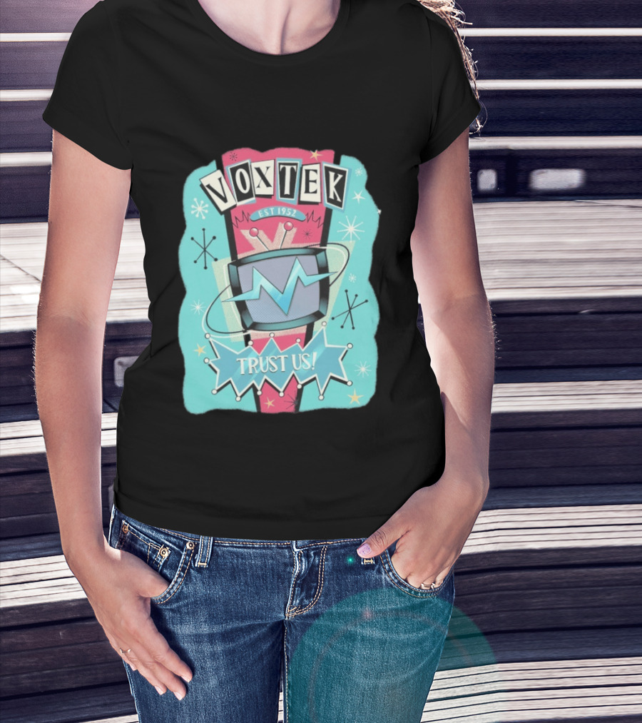 VoxTek Trust Us Retro 1952 Style With Television T-Shirt