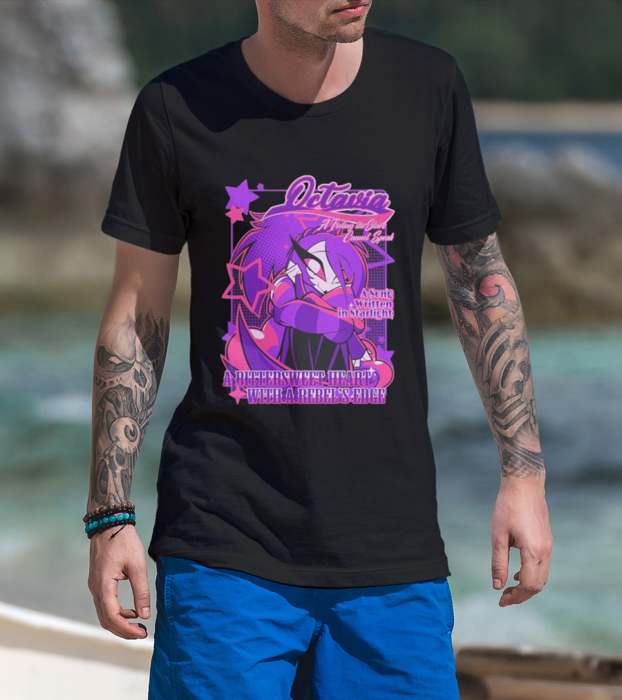 Octavia A Feeling The Stars Cannot Speak A Song Written In Starlight A Bittersweet Heart With A Rebel's Edge T-Shirt