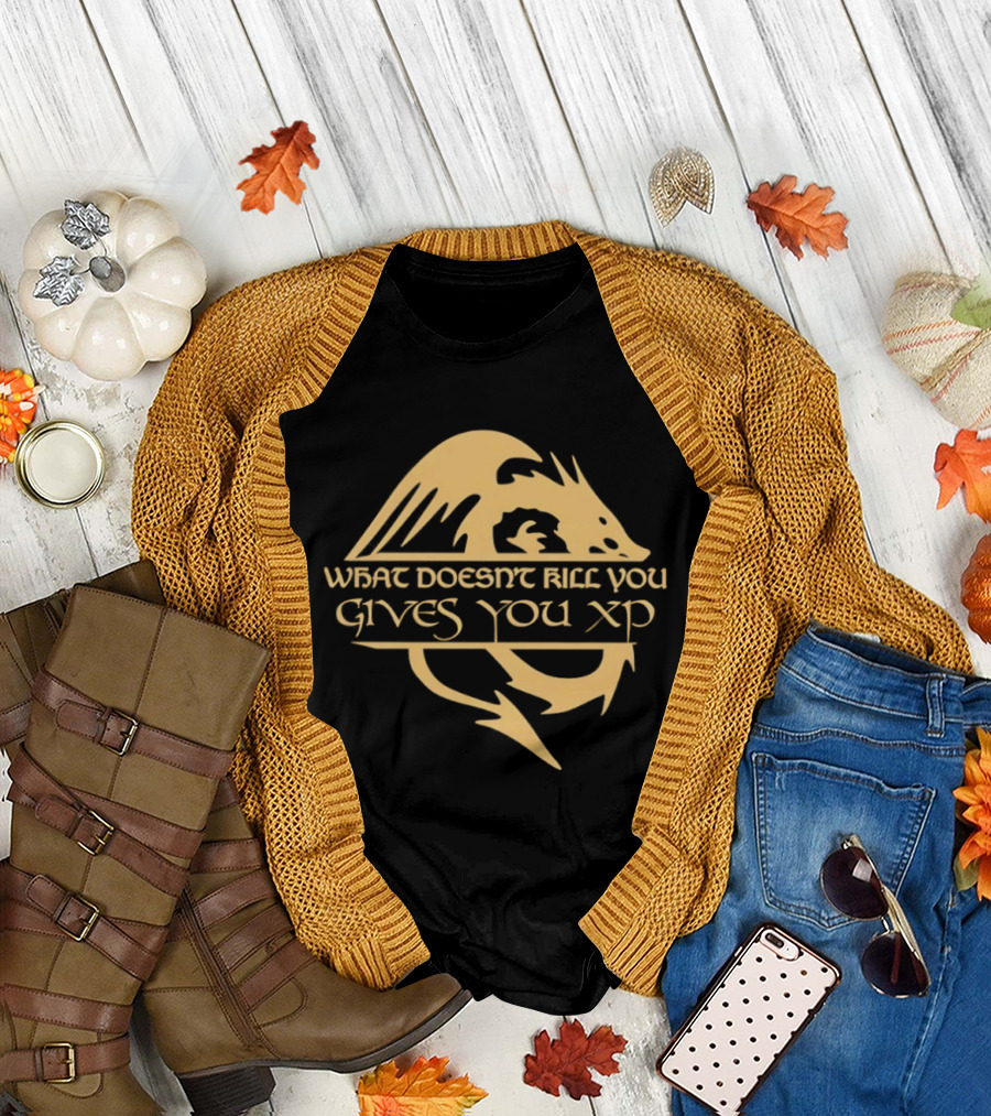 What Doesn't Kill You Gives You XP Dragon Adventure T-Shirt