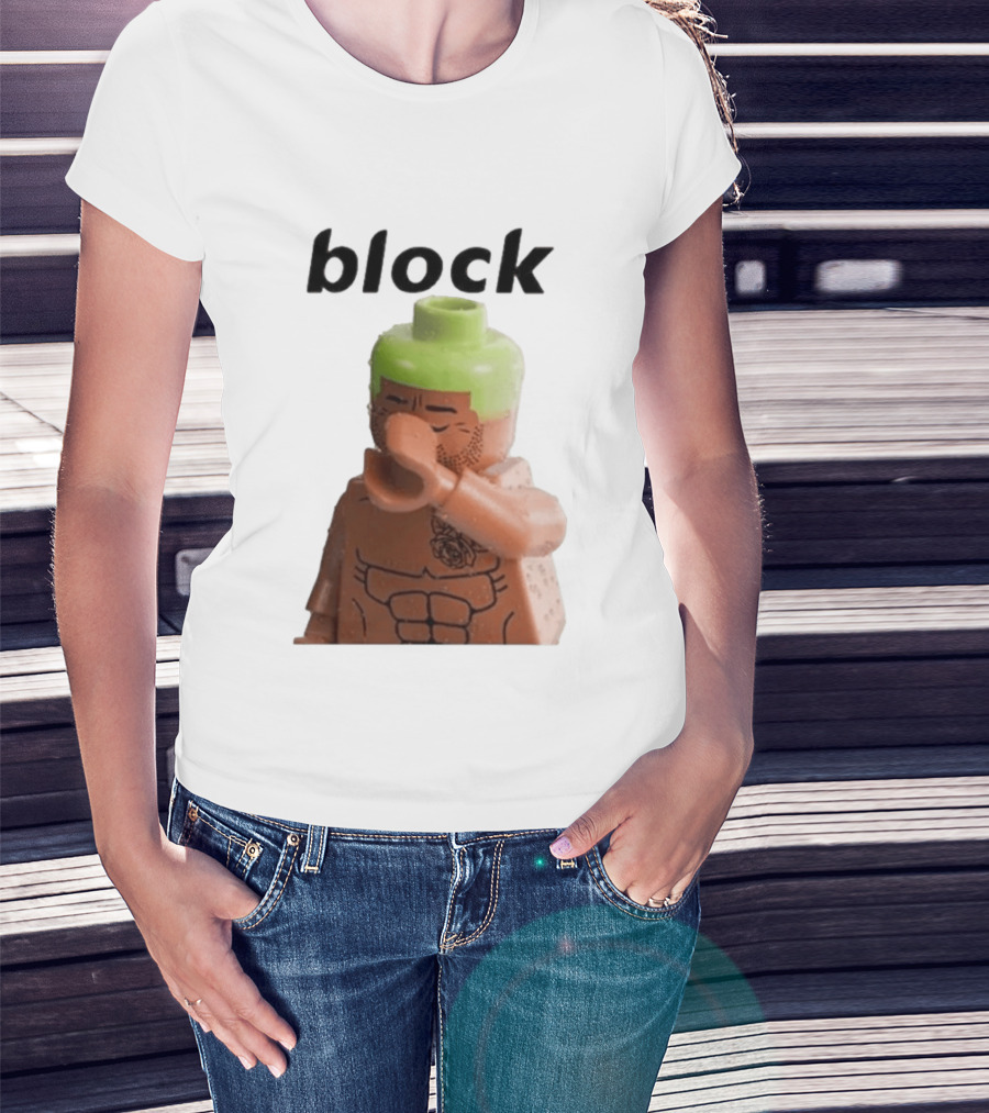 Block The Don Block LEGO Minifigure Style Dabbing Pose T-Shirt
