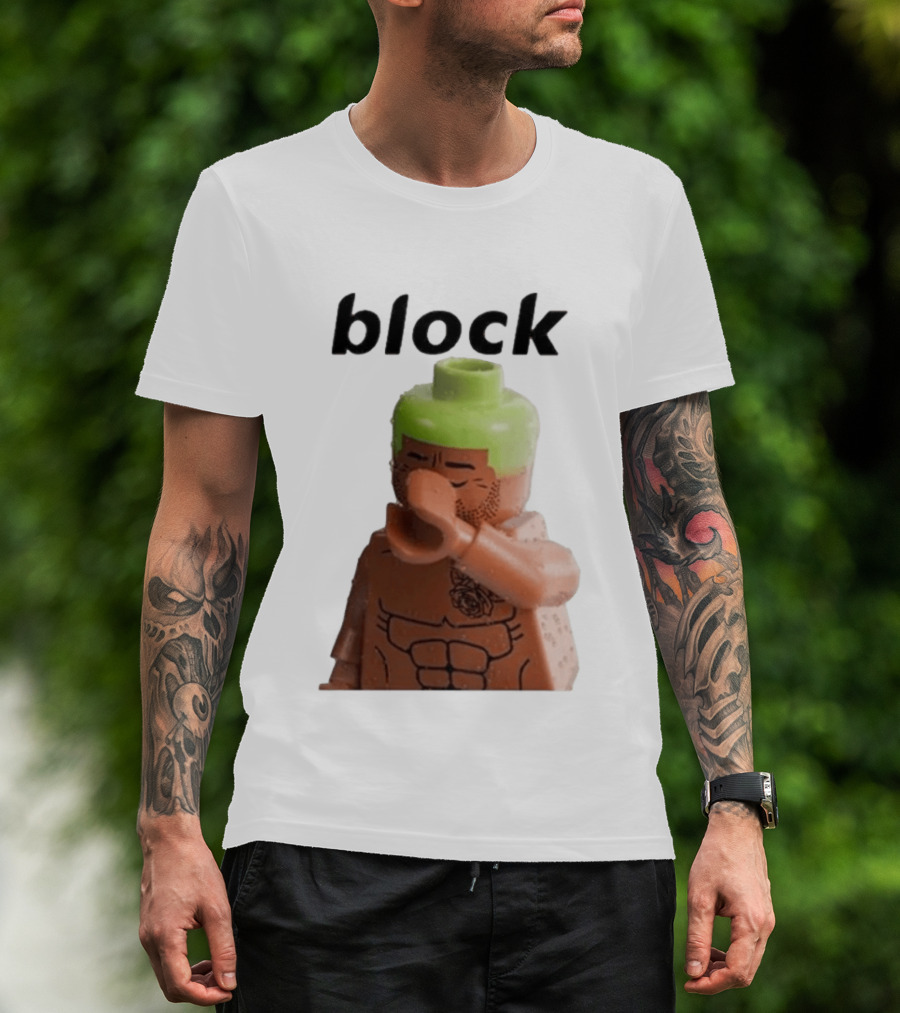 Block The Don Block LEGO Minifigure Style Dabbing Pose T-Shirt