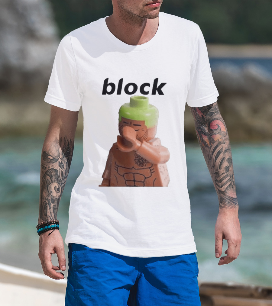 Block The Don Block LEGO Minifigure Style Dabbing Pose T-Shirt