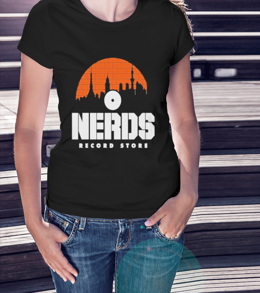 Nerds Record Store Brick Vinyl Drip T-Shirt