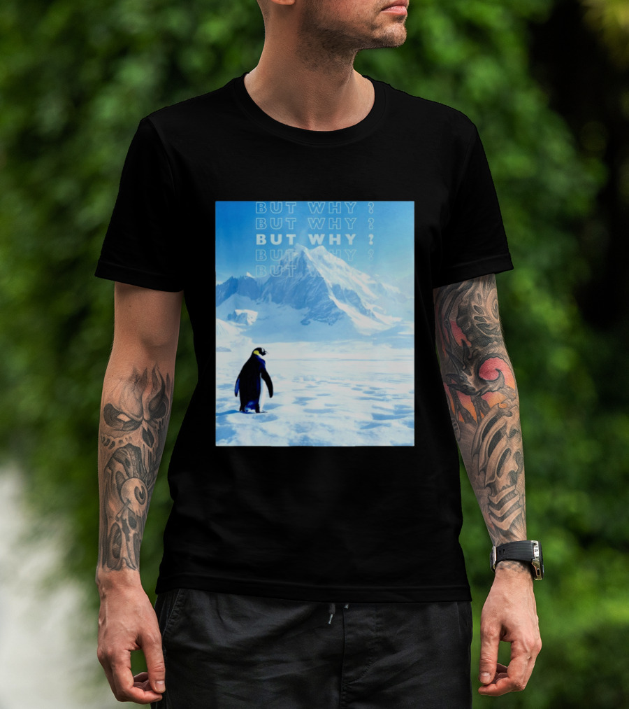 Penguin But Why Head Towards The Mountains Motivational T-Shirt