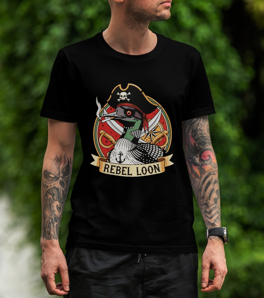 Rebel Loon Pirate Minnesota Anti ICE Swords And Compass T-Shirt