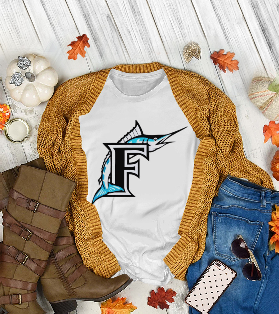 Florida Marlins Vintage F Logo Marlin T-Shirt