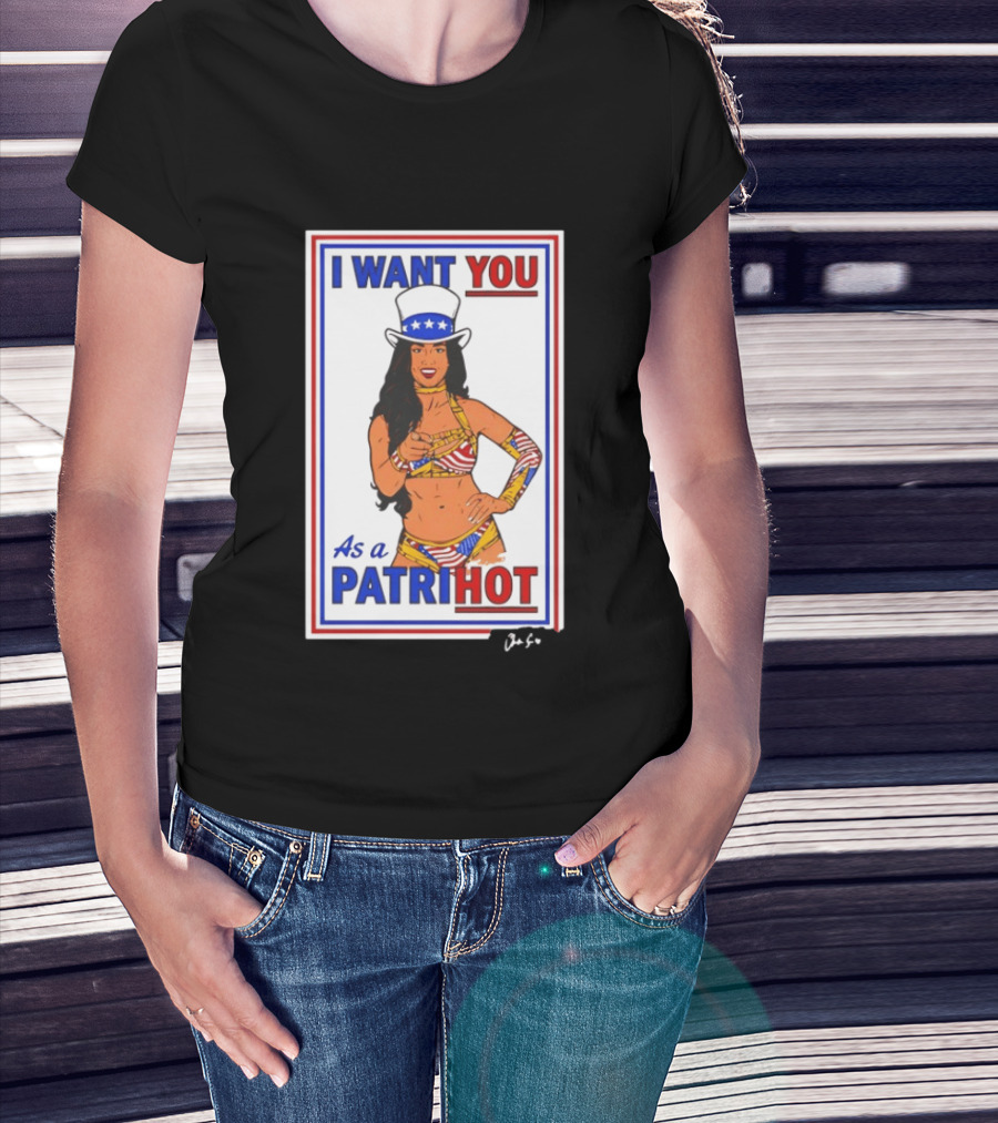 Chelsea Green Seattle Seahawks I Want You As A Patrihot Star Spangled Bikini T-Shirt