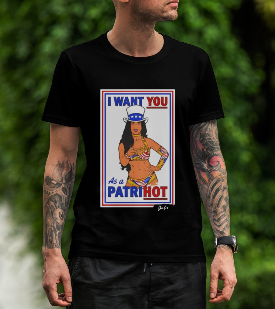Chelsea Green Seattle Seahawks I Want You As A Patrihot Star Spangled Bikini T-Shirt