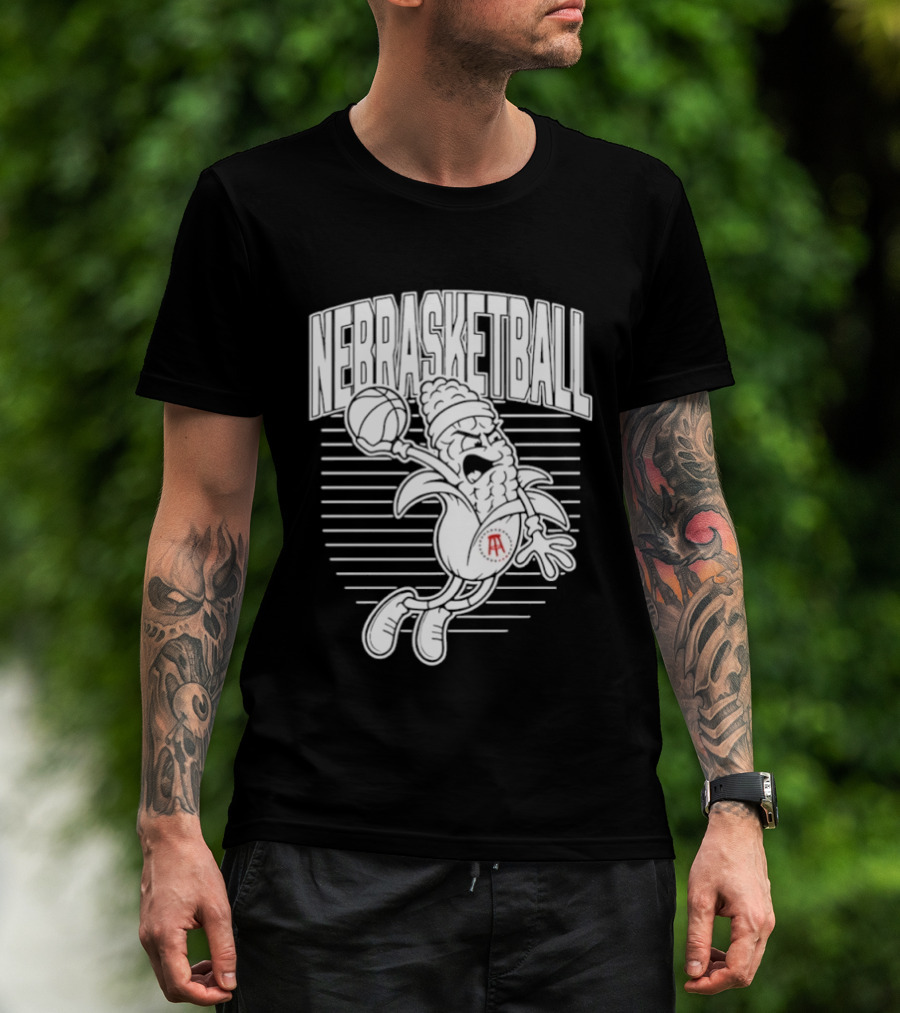 Nebraska Cornhuskers Basketball Slam Drunk Corn T-Shirt