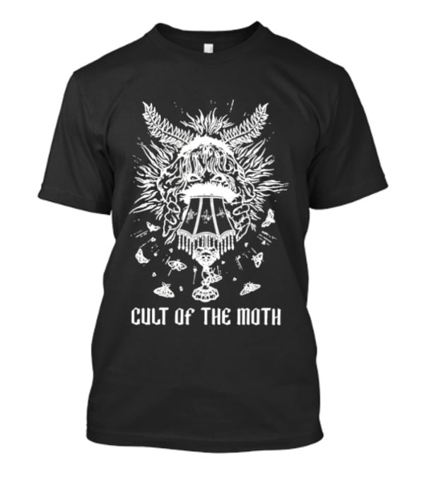 Cult Of The Moth Creepy Girl Holding Lamp Eerie Horror T-Shirt