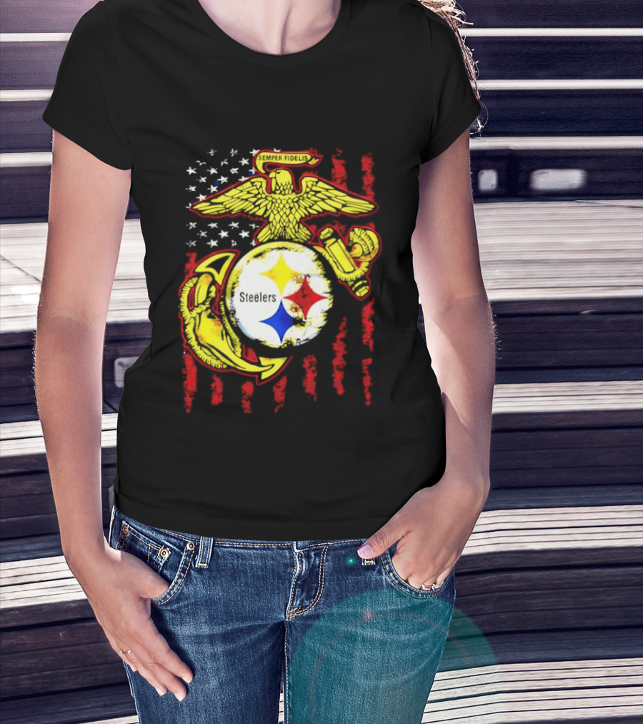 Pittsburgh Steelers United States Marine Corps Symbolic T-Shirt