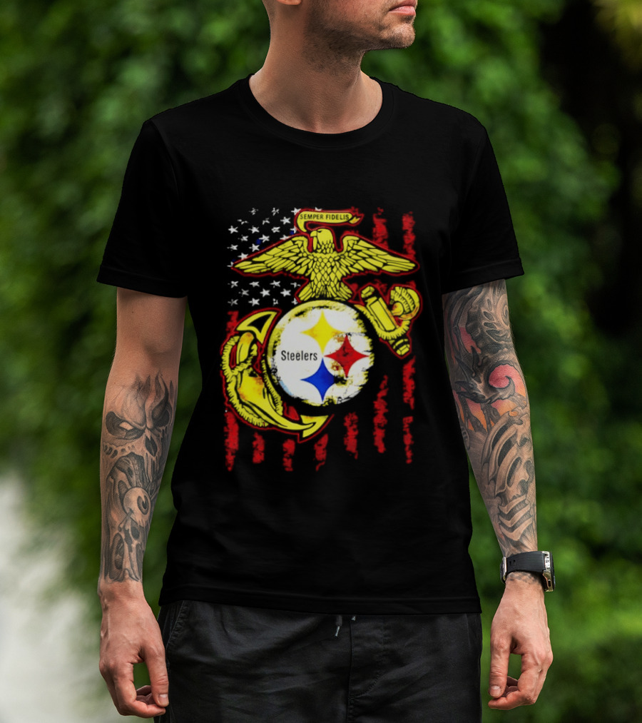 Pittsburgh Steelers United States Marine Corps Symbolic T-Shirt