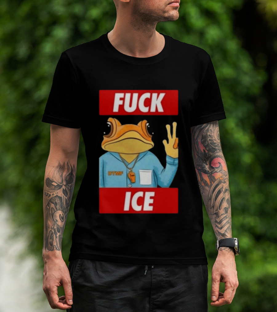 Sapo Concho Frog DTMF With Bold Statement Against ICE T-Shirt