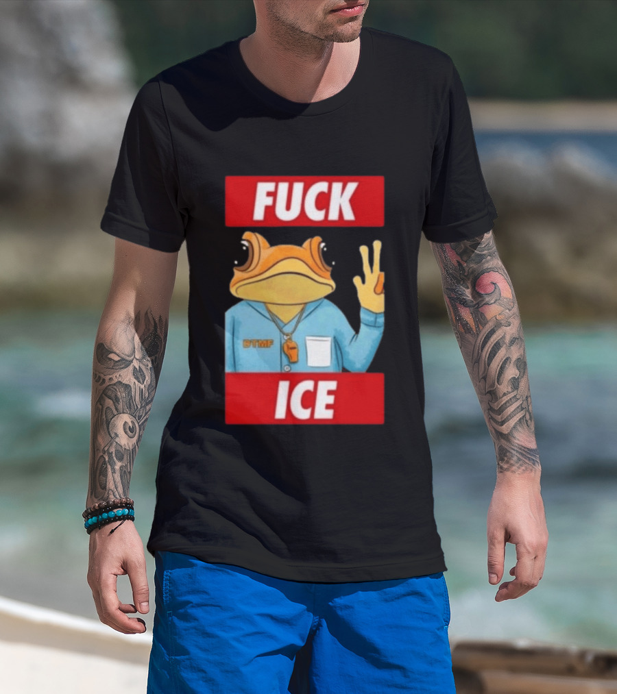 Sapo Concho Frog DTMF With Bold Statement Against ICE T-Shirt